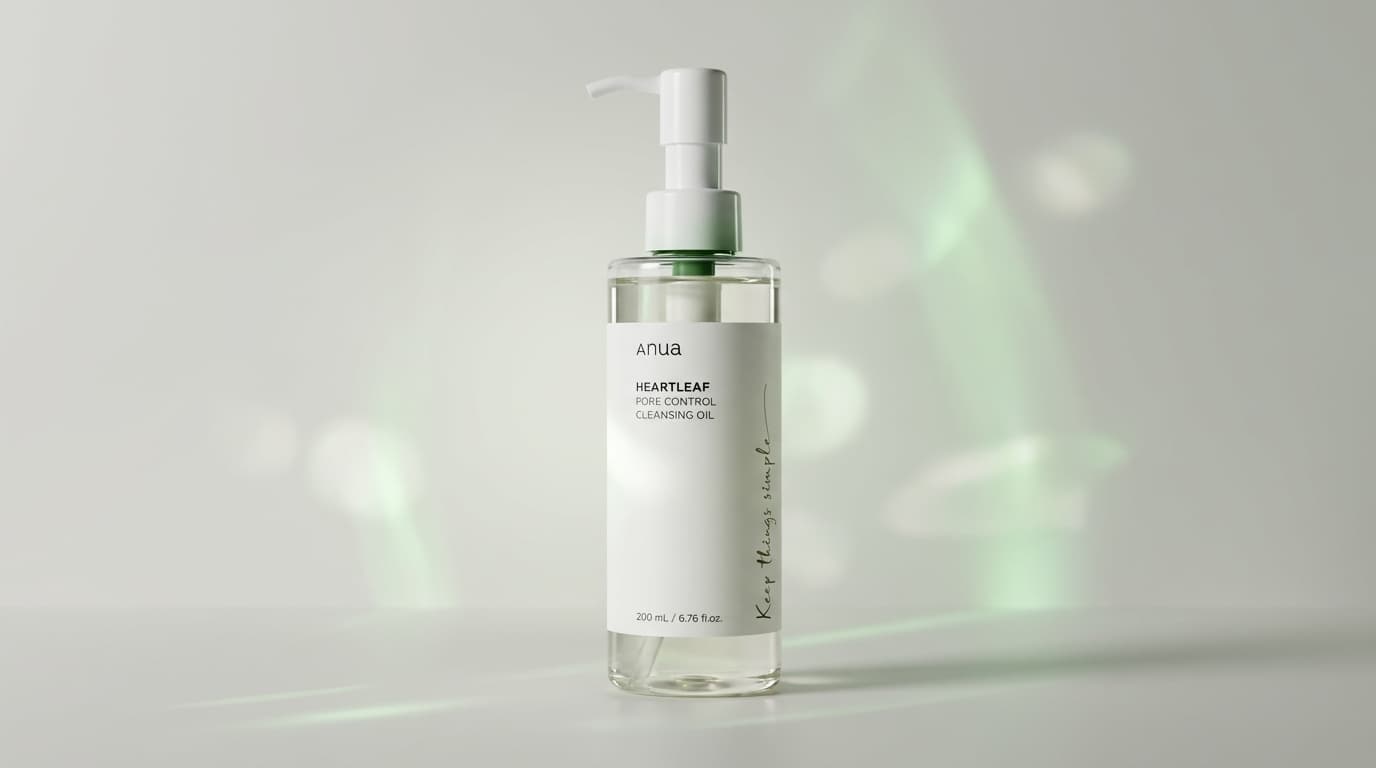 アヌアのドクダミクレンジングオイルを上品なグラデーション背景で見せた、信頼感のあるアイキャッチ画像