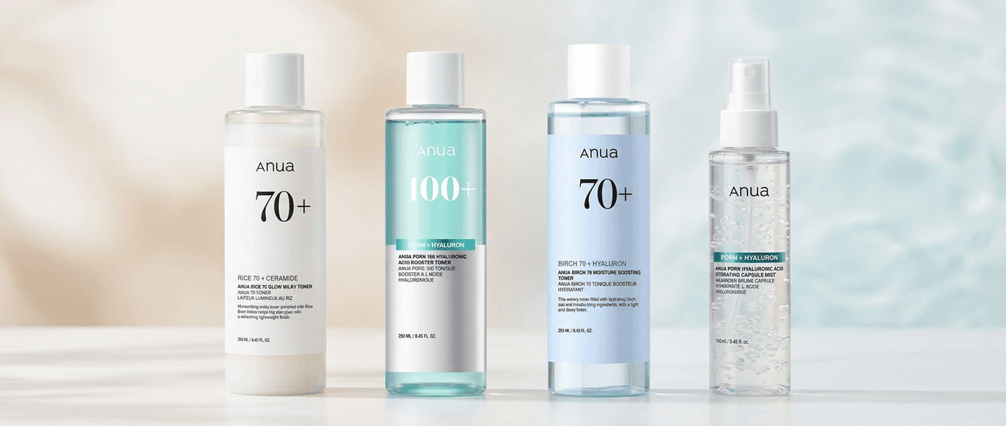 乾燥肌向けの保湿寄りアヌア化粧水とミストのイメージ